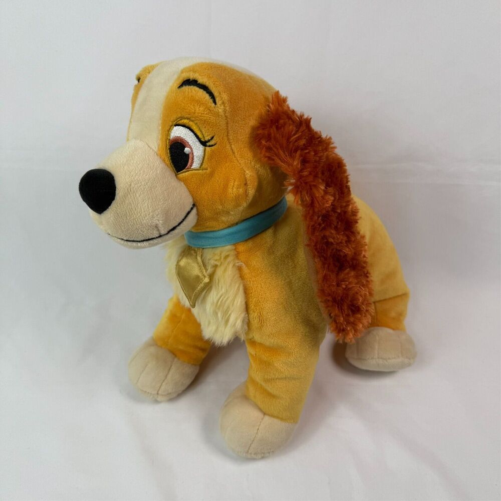Disney Store Lady and the Tramp 14” Lady Stuffed Animal Plush Dog